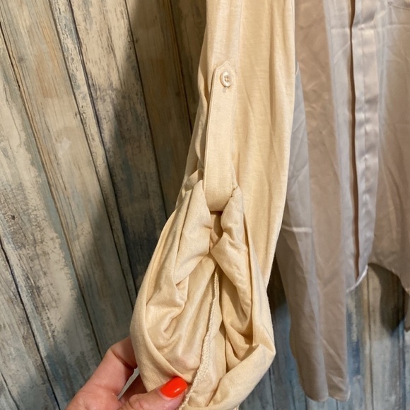 Daisy Fuentes women 3X mock tie front long sleeve collared blouse NWT - Picture 3 of 11